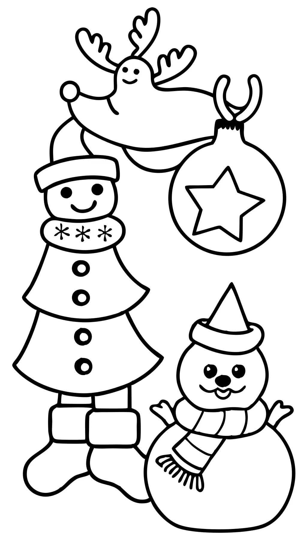 simple christmas coloring pages